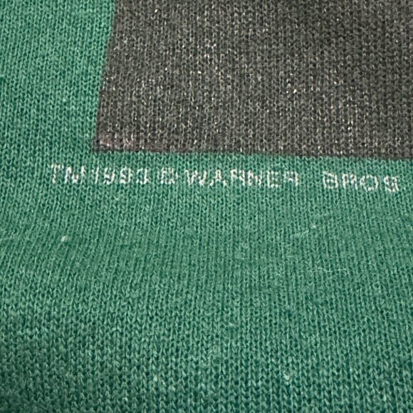 VTG Sylvester the Cat Sweatshirt Men's XL Green Looney Tunes Crewneck 90s Hanes - Picture 4 of 9